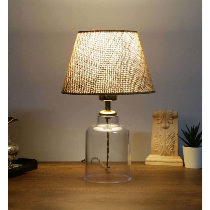 Lampe de table AYD 1xE27/40W/230V marron / transparente