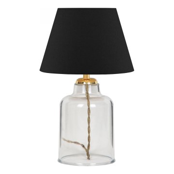Lampe de table AYD 1xE27/40W/230V noire/transparente