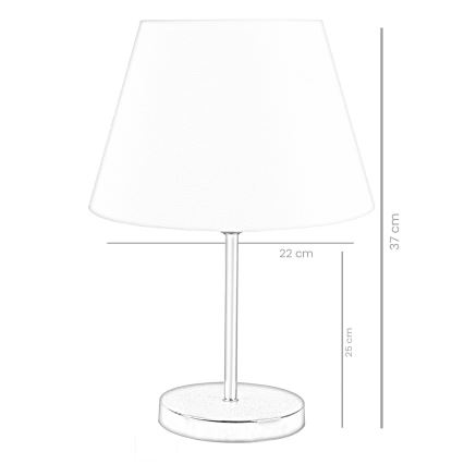 Lampe de table AYD 1xE27/60W/230V blanc/doré