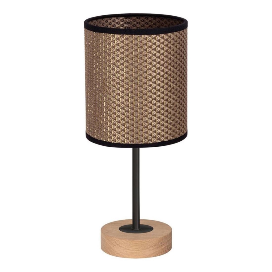 Lampe de table BENITA 1xE27/60W/230V 30 cm marron/chêne