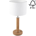 Lampe de table BENITA 1xE27/60W/230V 48 cm blanc/chêne – FSC certifié