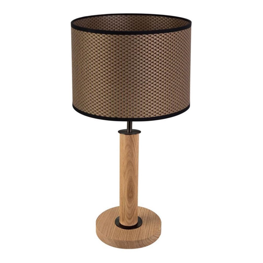 Lampe de table BENITA 1xE27/60W/230V 48 cm marron/chêne