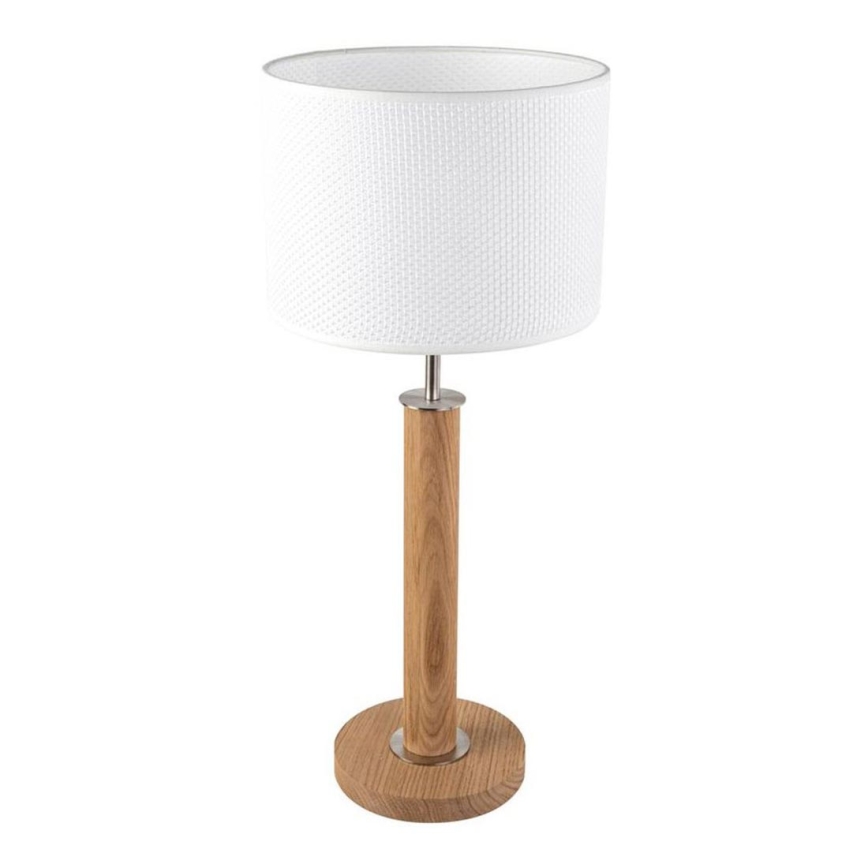 Lampe de table BENITA 1xE27/60W/230V 61 cm blanc/chêne