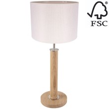 Lampe de table BENITA 1xE27/60W/230V 61 cm chêne – FSC certifié