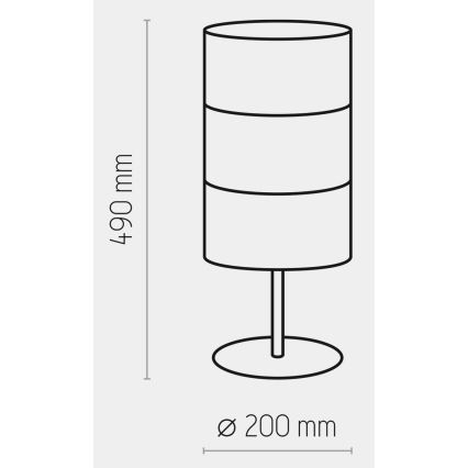 Lampe de table BOGART 1xE27/15W/230V blanche/dorée