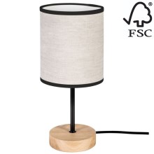 Lampe de table BOHO 1xE27/25W/230V chêne - certifié FSC