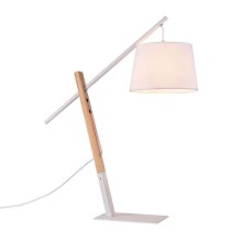 Lampe de table CALI 1xE27/11W/230V blanc/bois