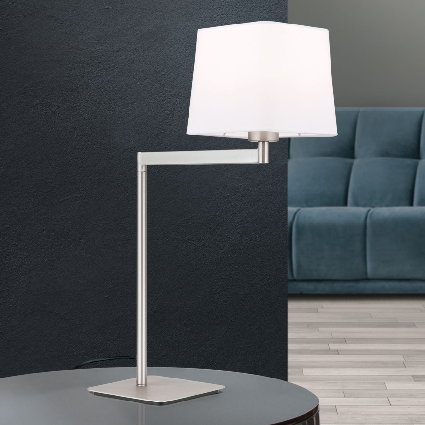 Lampe de table CARLTON 1xE27/40W/230V blanc/chrome mat
