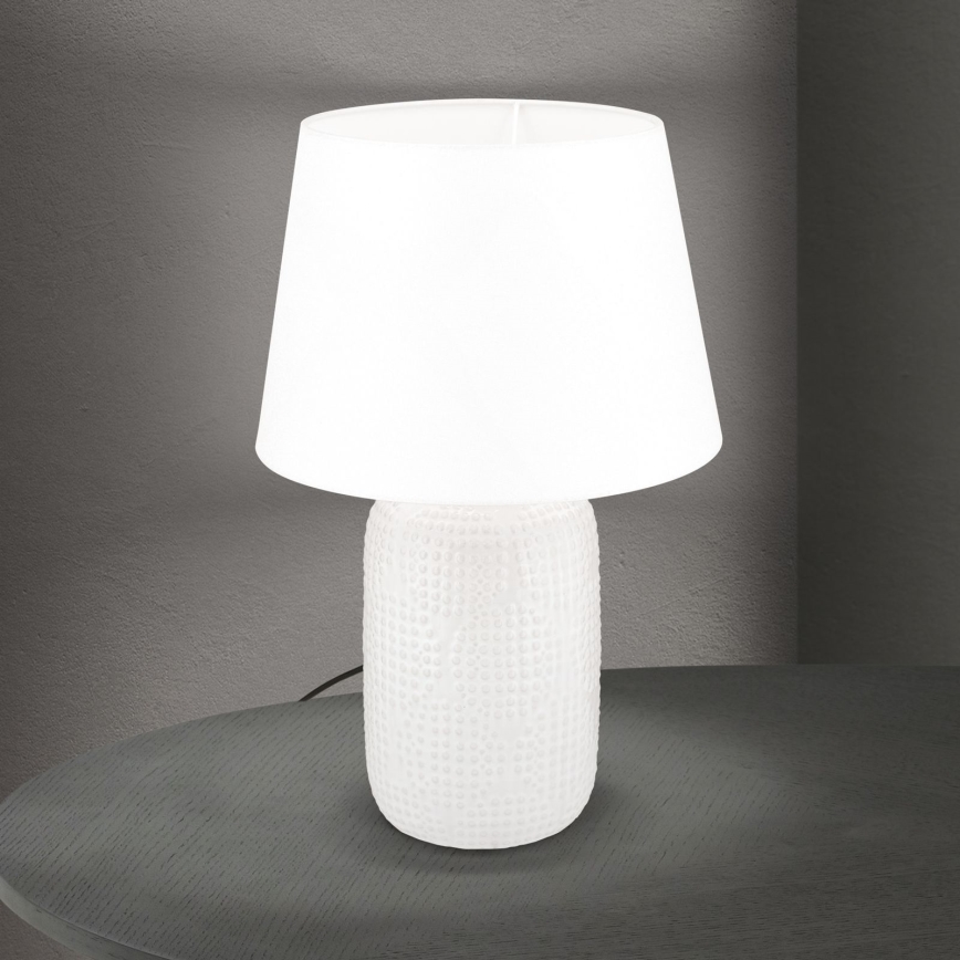 Lampe de table CORAL 1xE27/40W/230V céramique/blanc