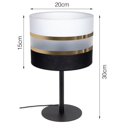 Lampe de table CORAL 1xE27/60W/230V noire