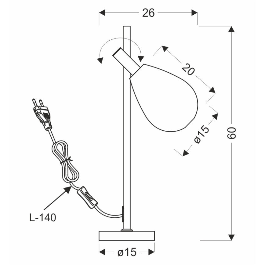 Lampe de table DENSO 1xG9/5W/230V cuivrée/noire