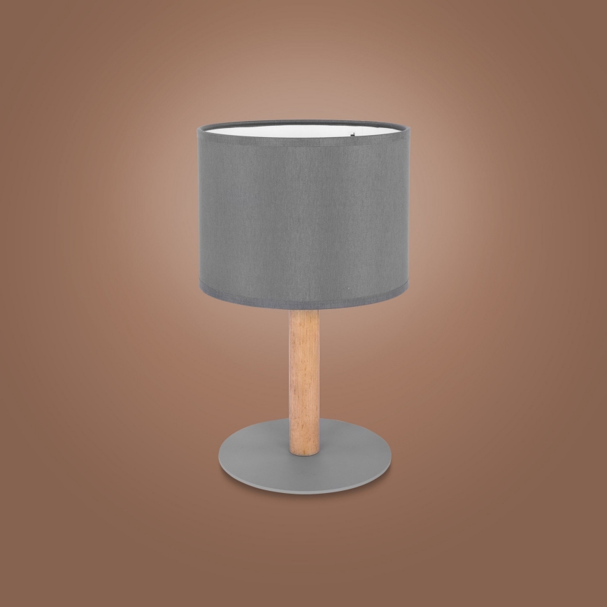 Lampe de table DEVA 1xE27/15W/230V grise/bois
