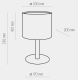 Lampe de table DEVA 1xE27/15W/230V grise/bois