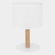 Lampe de table DEVA 1xE27/60W/230V blanche/bois