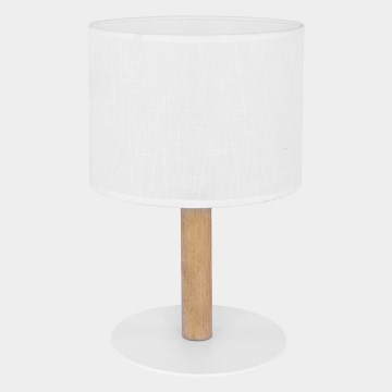 Lampe de table DEVA 1xE27/60W/230V blanche/bois