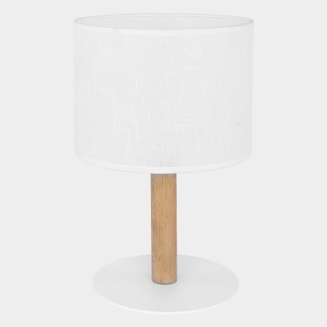 Lampe de table DEVA 1xE27/60W/230V blanche/bois