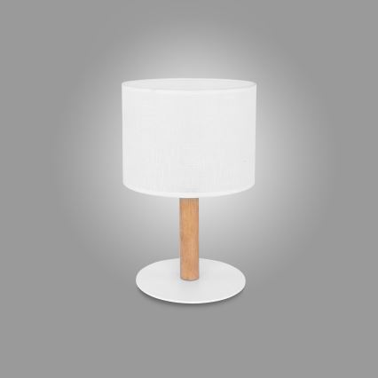 Lampe de table DEVA 1xE27/60W/230V blanche/bois