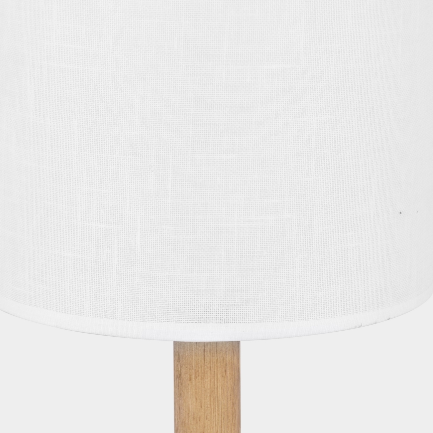 Lampe de table DEVA 1xE27/60W/230V blanche/bois