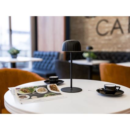 Lampe de table d'extérieur rechargeable à intensité variable VIVIEN LED/3W/5V 2700K 1600 mAh IP54 noir