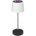 Lampe de table d'extérieur rechargeable LED RGBW tactile et dimmable — 2 W, 5 V, IP44, 1200 mAh — gris