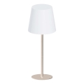Lampe de table d'extérieur tactile à intensité variable LED RGBW LUCIA LED/2W/5V 1800/2700/6500K 3600 mAh IP44 beige