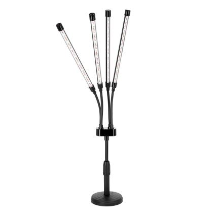 Lampe de table LED flexible et dimmable pour la culture des plantes VITARO 4xLED/10W/230V, noire