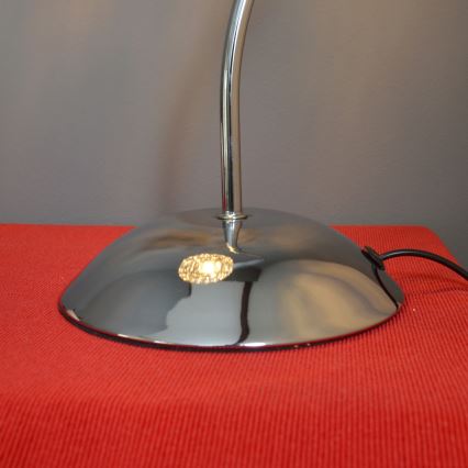 Lampe de table DORA 1xE27/15W/230V chrome brillant/transparent