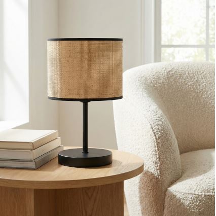 Lampe de table ECO 1xE27/15W/230V beige/rotin