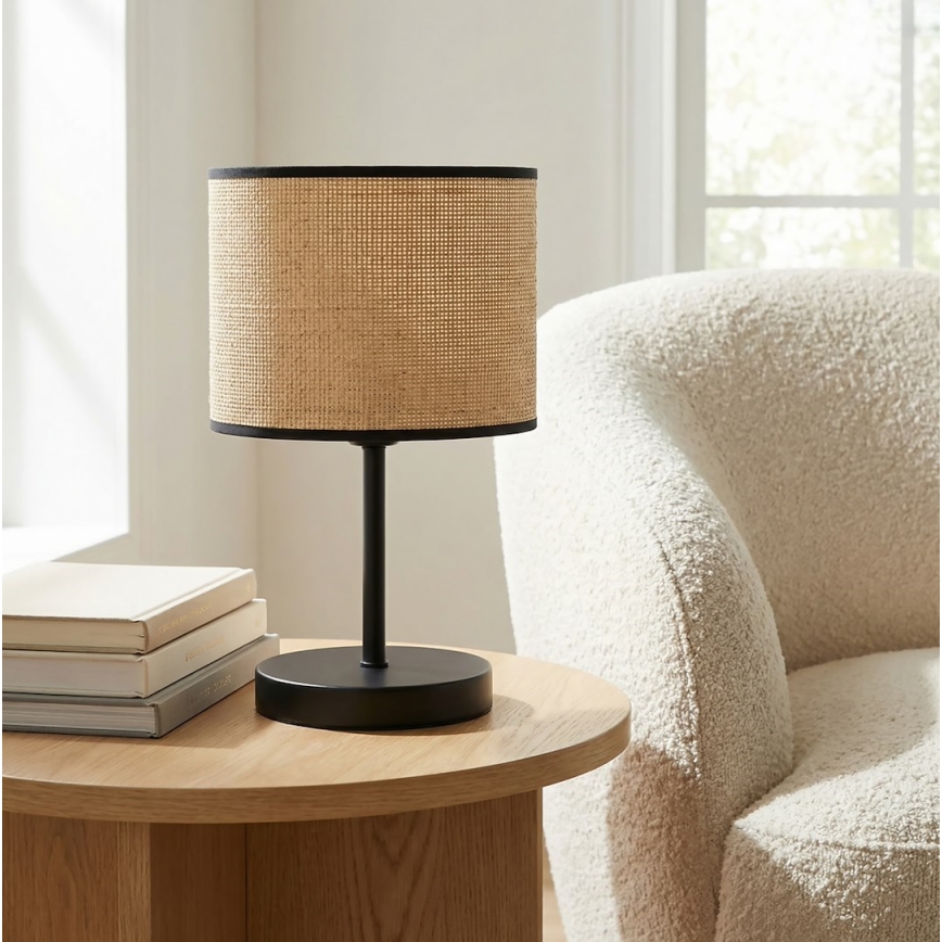 Lampe de table ECO 1xE27/15W/230V beige/rotin