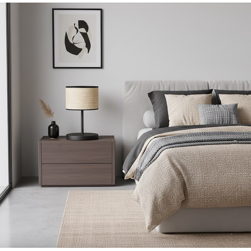 Lampe de table ECO 1xE27/15W/230V beige/rotin