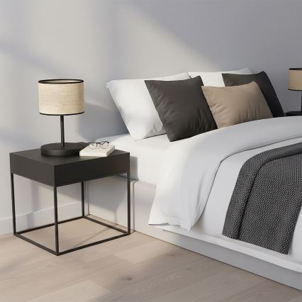 Lampe de table ECO 1xE27/15W/230V beige/rotin