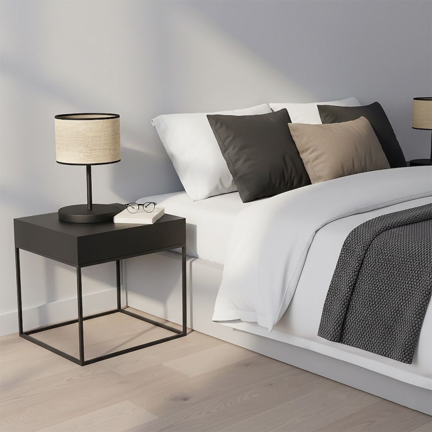 Lampe de table ECO 1xE27/15W/230V beige/rotin