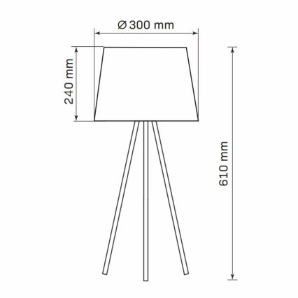 Lampe de table ELENA 1xE27/20W/230V blanc