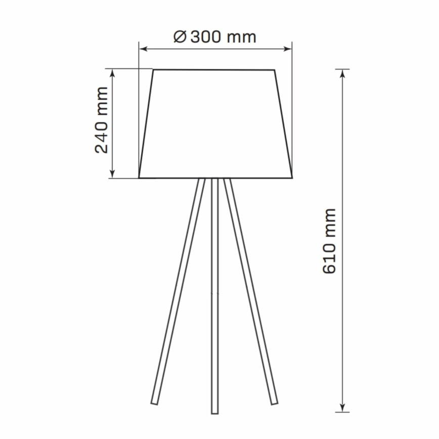 Lampe de table ELENA 1xE27/20W/230V blanc