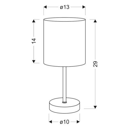 Lampe de table EMILY 1xE14/40W/230V blanc/chrome brillant