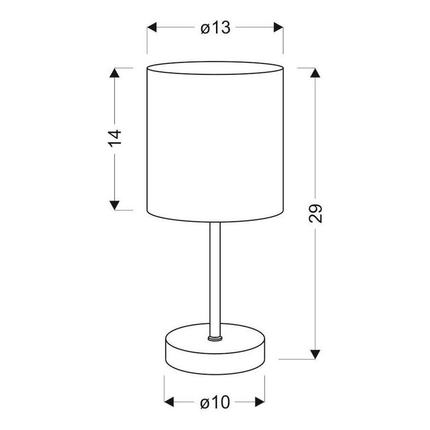 Lampe de table EMILY 1xE14/40W/230V blanc/chrome brillant
