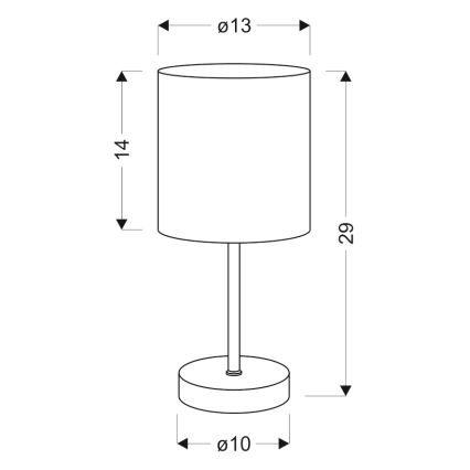 Lampe de table EMILY 1xE14/40W/230V crème/chrome brillant