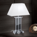 Lampe de table en cristal VERONIQUE 1xE27/60W/230V blanc/chrome