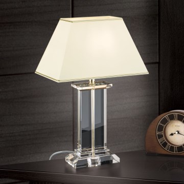 Lampe de table en cristal VERONIQUE 1xE27/60W/230V crème/doré