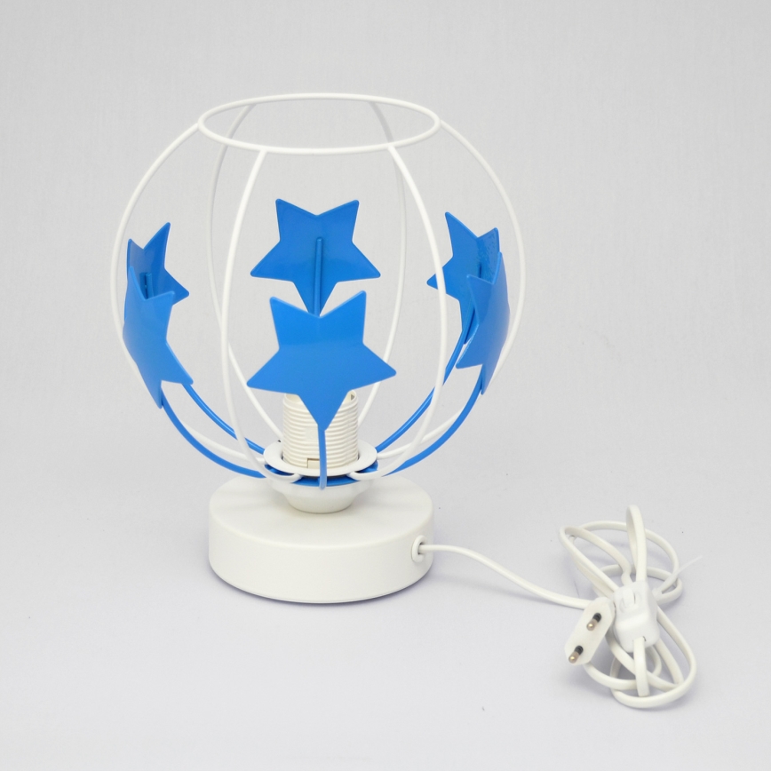 Lampe de table enfant STARS 1xE27/15W/230V bleu/blanc
