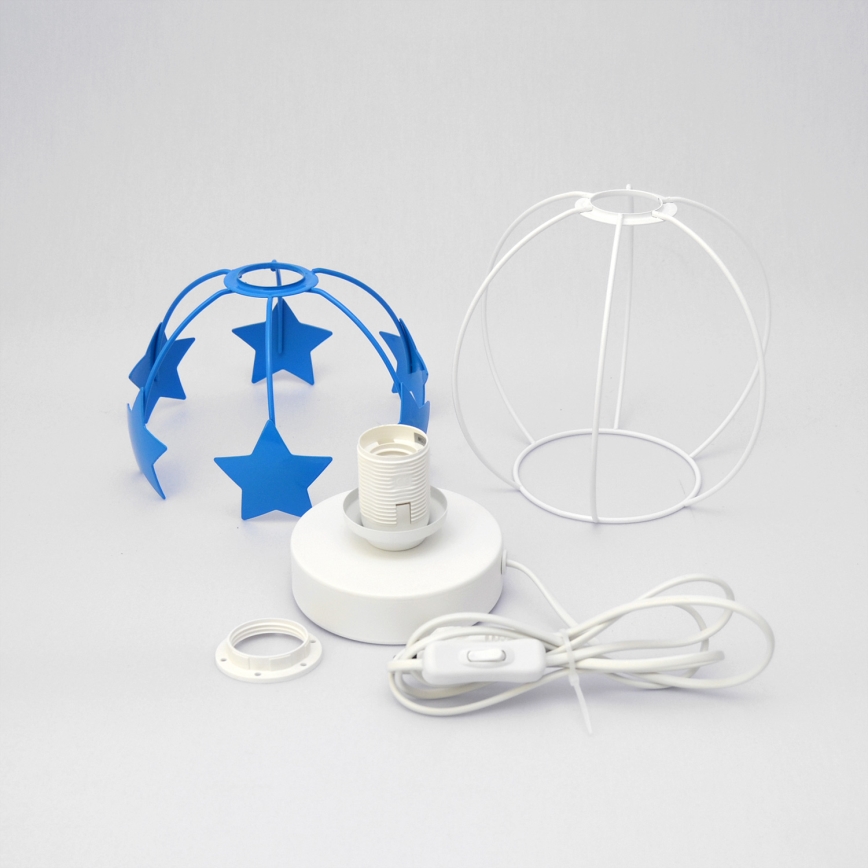 Lampe de table enfant STARS 1xE27/15W/230V bleu/blanc