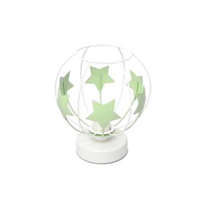 Lampe de table enfant STARS 1xE27/15W/230V vert/blanc