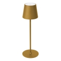 Lampe de table extérieure LED rechargeable et dimmable LED/4W/4000 mAh 3000/4000/5500K IP44 dorée