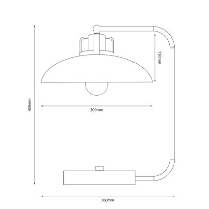 Lampe de table FELIX 1xE27/60W/230V bleue