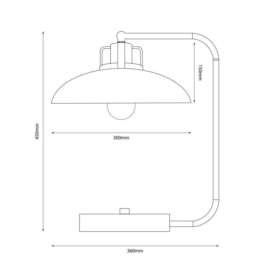 Lampe de table FELIX 1xE27/60W/230V bleue