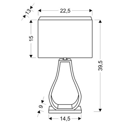 Lampe de table FEMO 1xE14/40W/230V gris/marron