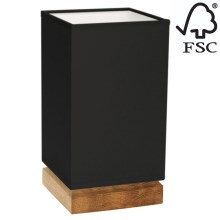 Lampe de table FIRE 1xE27/25W/230V chêne/chêne noir - certifié FSC
