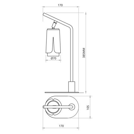 Lampe de table FLEUR 1xGU10/8W/230V blanc