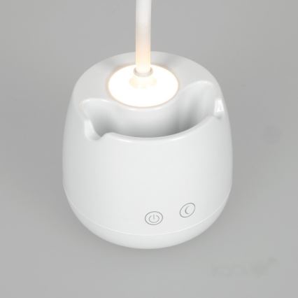 Lampe de table flexible à intensité variable et rechargeable LUSIA LED/5W/5V 3000/4000K 1200 mAh blanc
