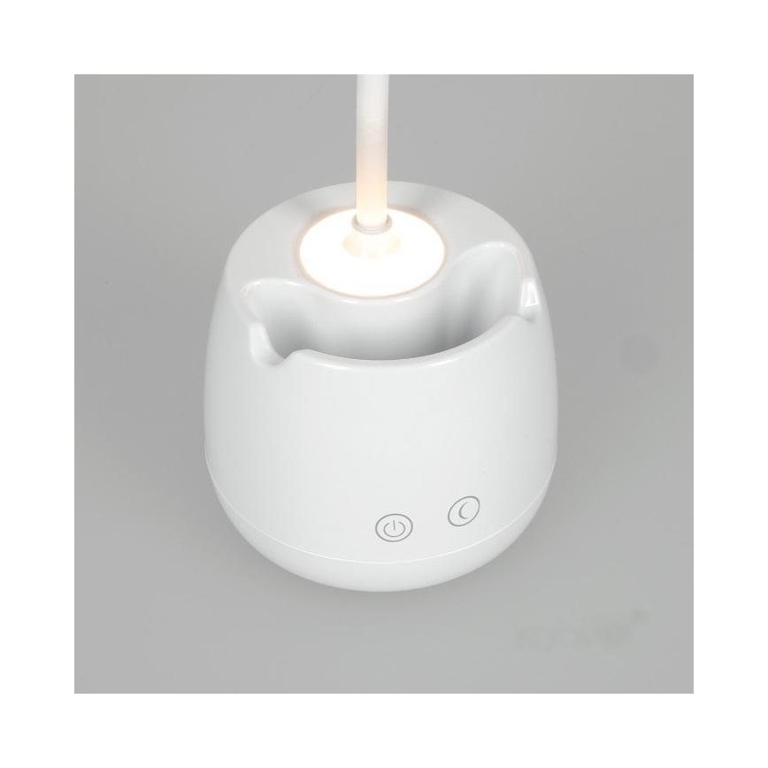 Lampe de table flexible à intensité variable et rechargeable LUSIA LED/5W/5V 3000/4000K 1200 mAh blanc